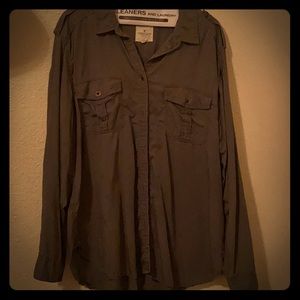 AE button down, army green